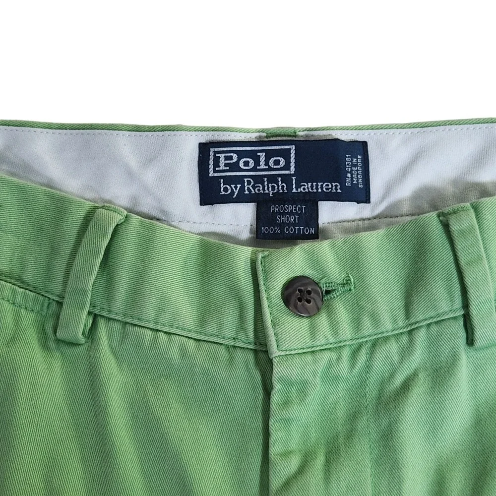 Vintage Polo Ralph Lauren Prospect Chino Shorts Mens Size 33 Green Preppy